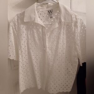 White Eyelet Shirt